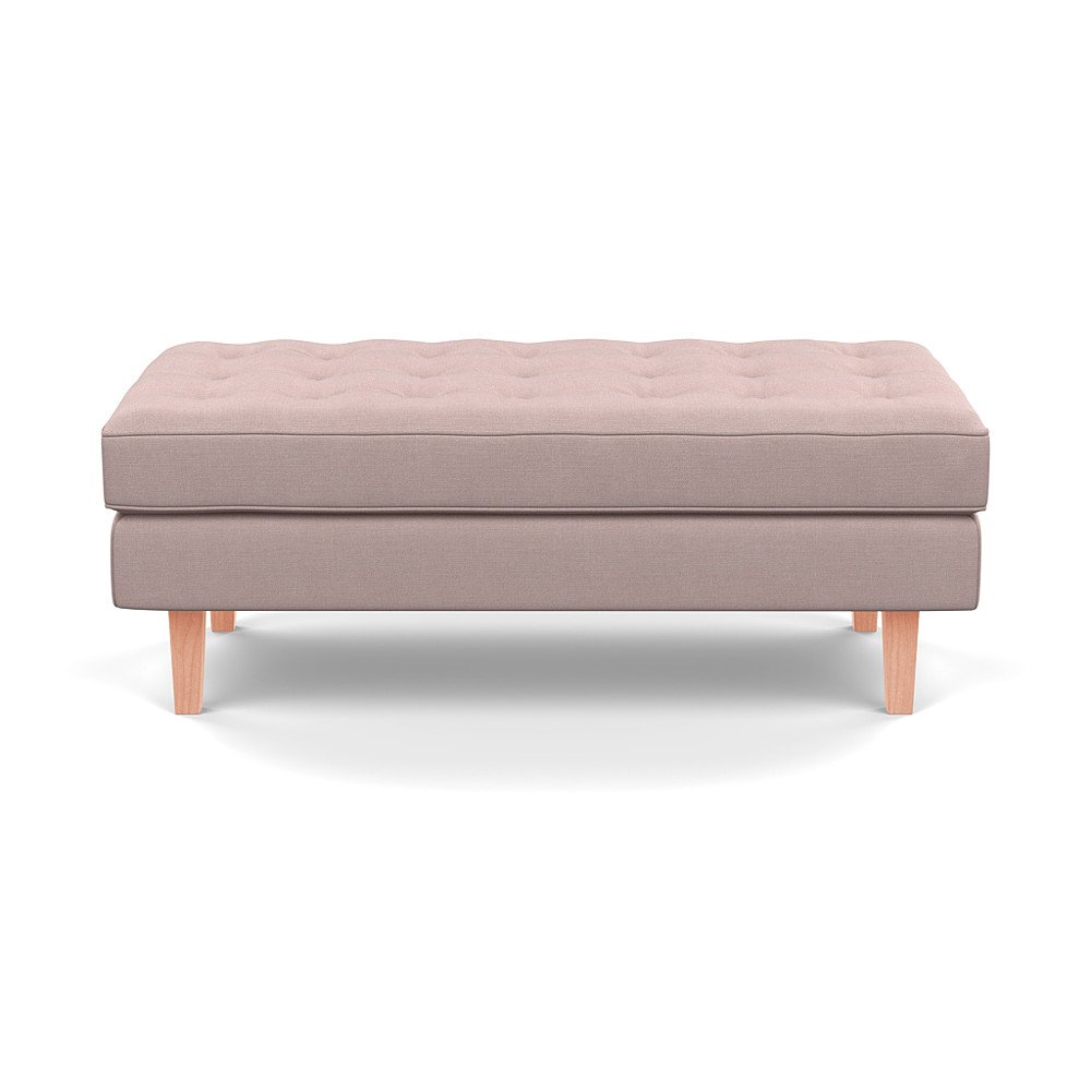 Heal's Hepburn Ottoman Siena Cotton Dusky Pink Natural