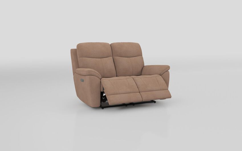 Beige Fabric Eldwick 2 Seater Power Recliner Sofa