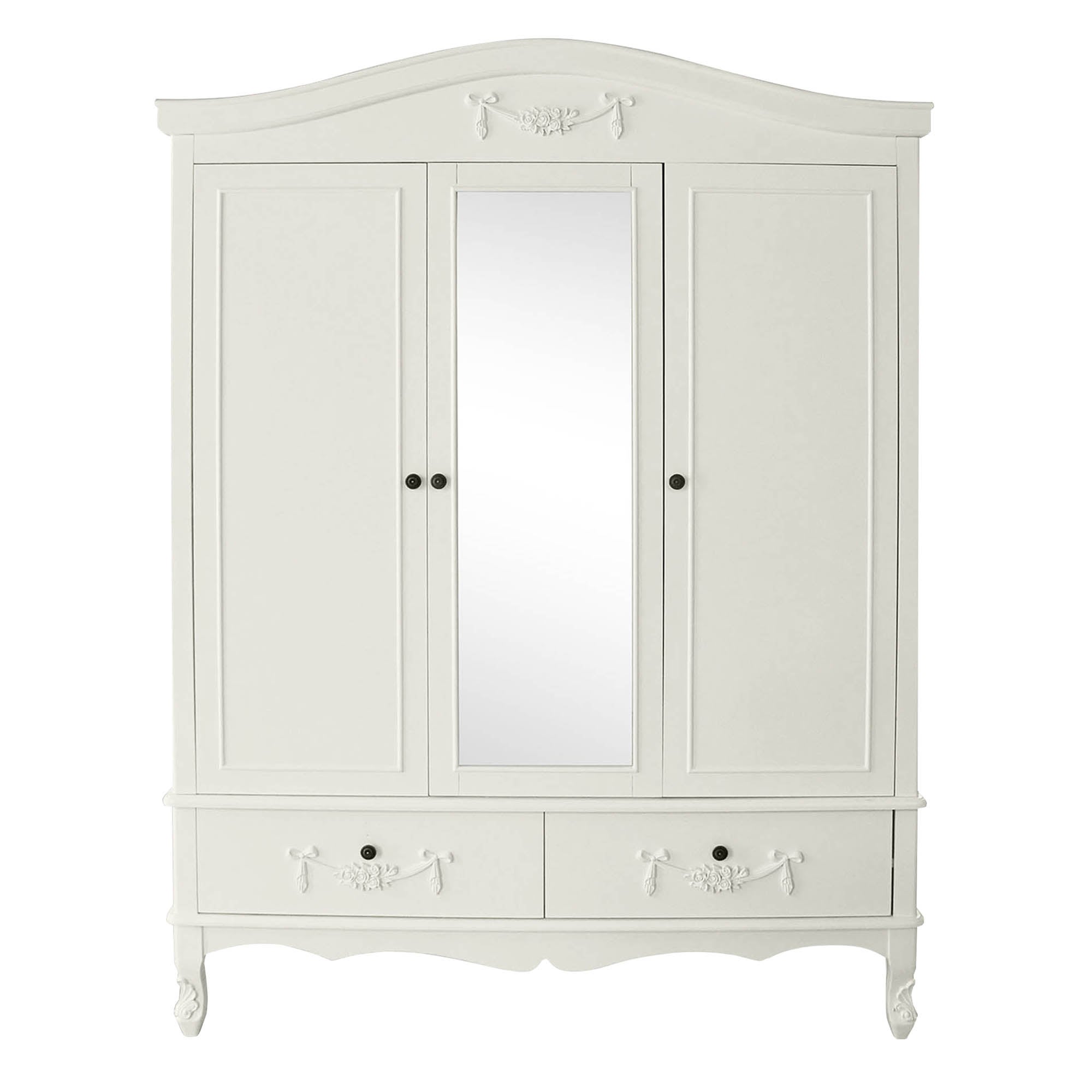 Toulouse Ivory Triple Wardrobe White