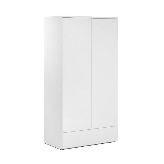 Marcus Wardrobe In White High Gloss With 2 Doors And 1 Drawer
