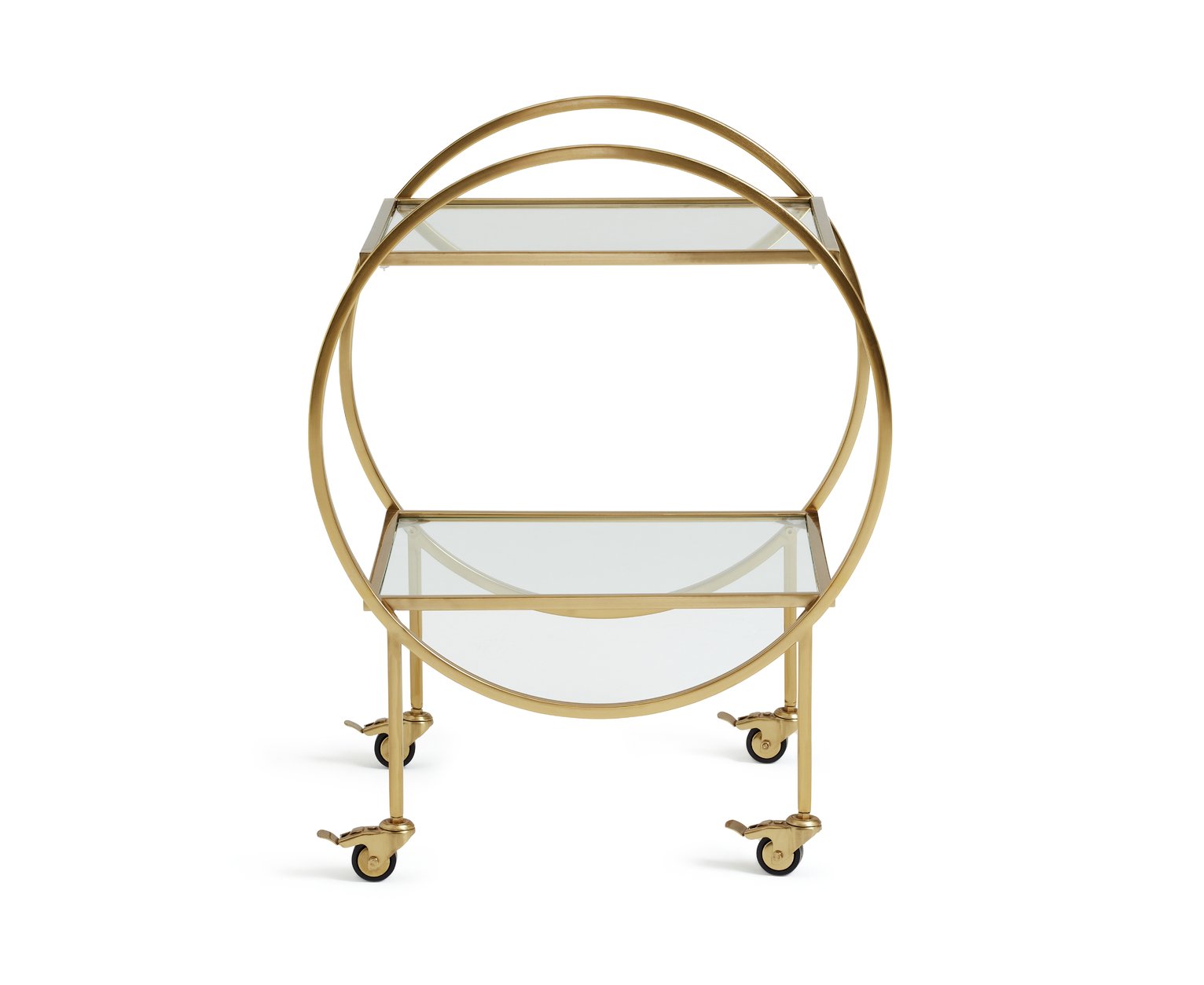 Habitat Kayleigh Drinks Trolley - Brass