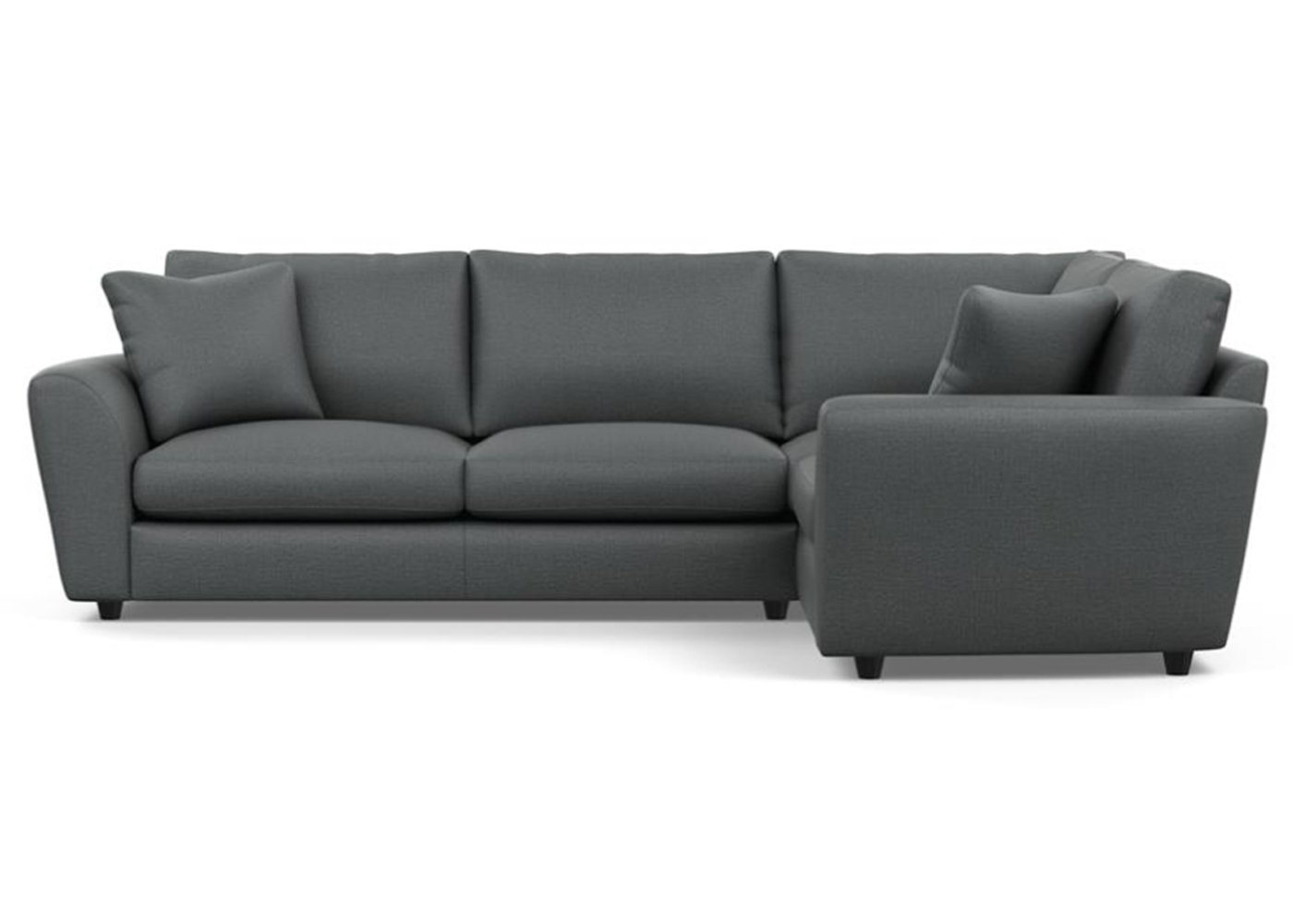 Heal's Snooze Right Hand Facing Corner Sofa Varese Velvet Alchemilla Black