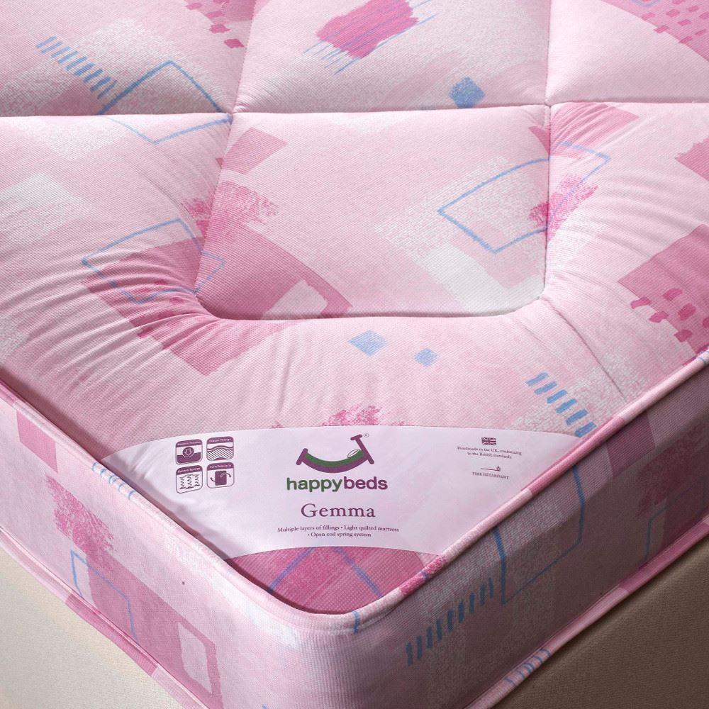 Gemma Pink Spring Kids Mattress - 2ft6 Small Single (75 x 190 cm)