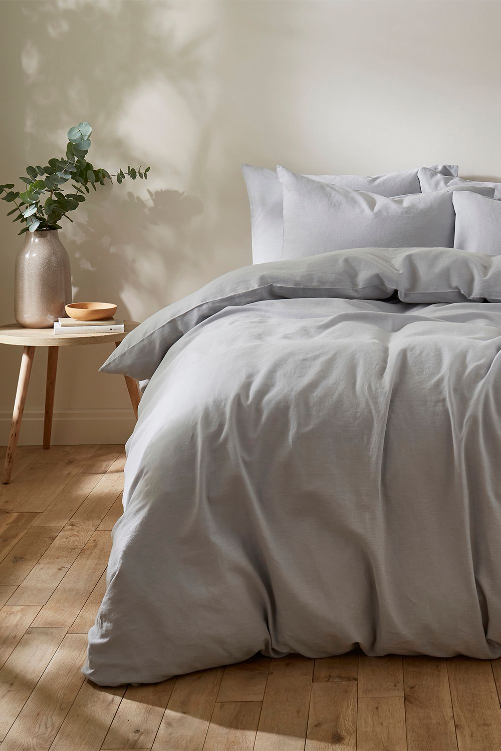 Martex Touch of Linen Duvet Cover Set (Includes 2 Pillowcases 1 For Single) in Pale Blue