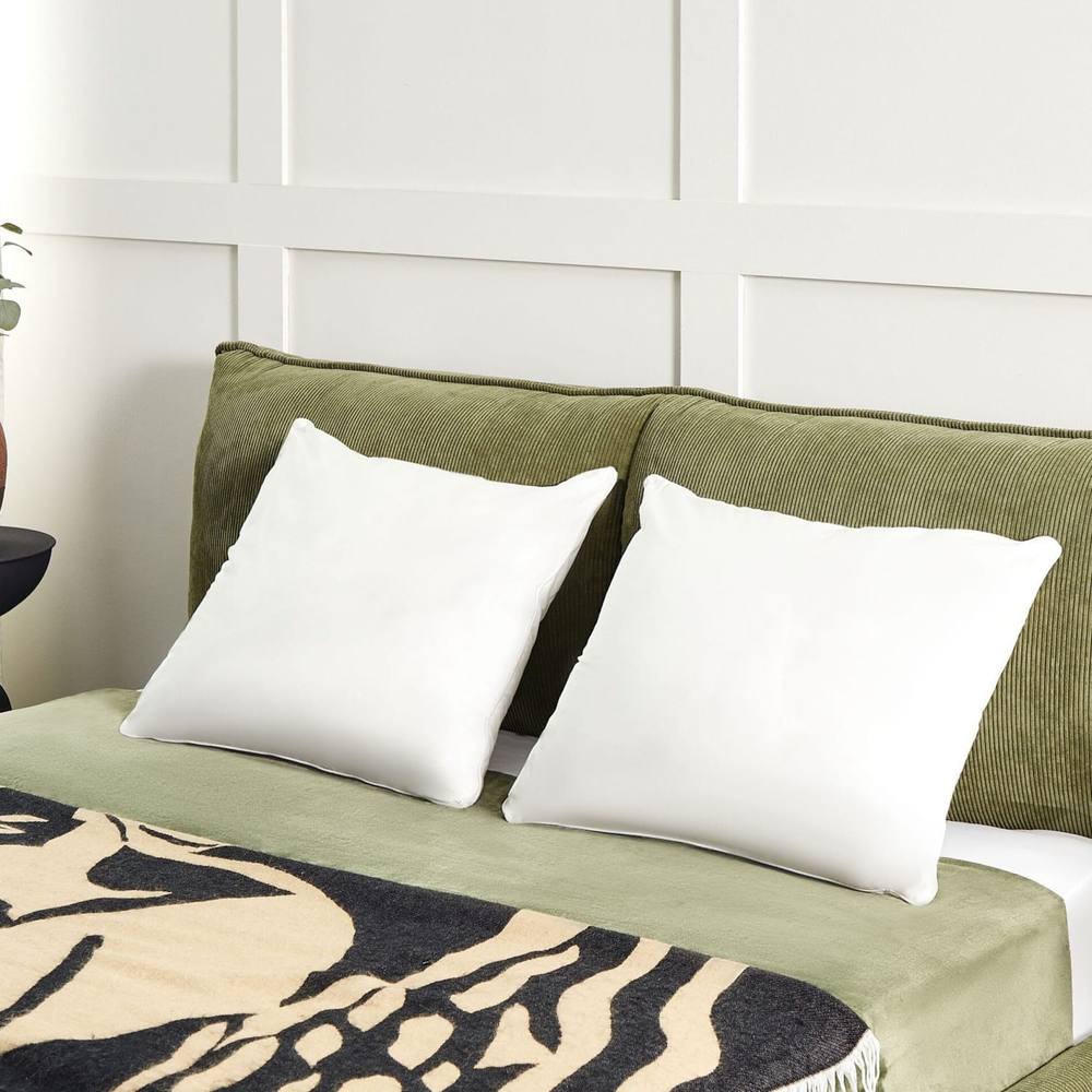 Wyld and Coco Pair High Profile Pillows White Lyocell and Japara Cotton Cover