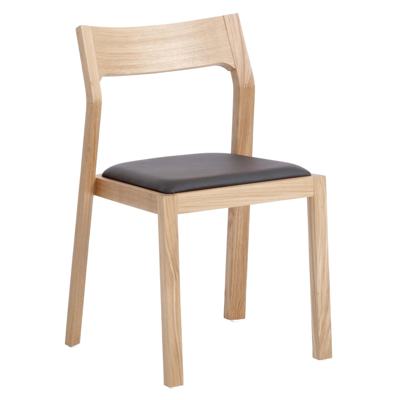 Case Profile Chair in Oak with Brown Leather