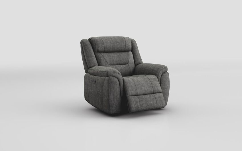 Black Fabric Ainsdale Manual Recliner Chair