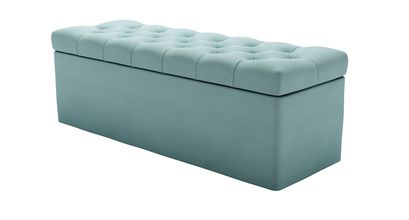 Valentin Storage Bench in Eucalyptus Smart Cotton - sofa.com