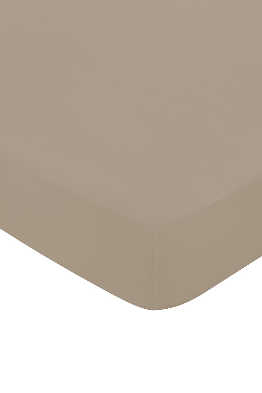 1951 'Luxury 400 Thread Count' Cotton Sateen Fitted Sheet in Beige
