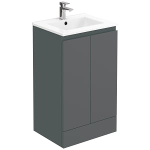 Halite Waterproof Matt Grey Vanity Unit with Basin - 500mm