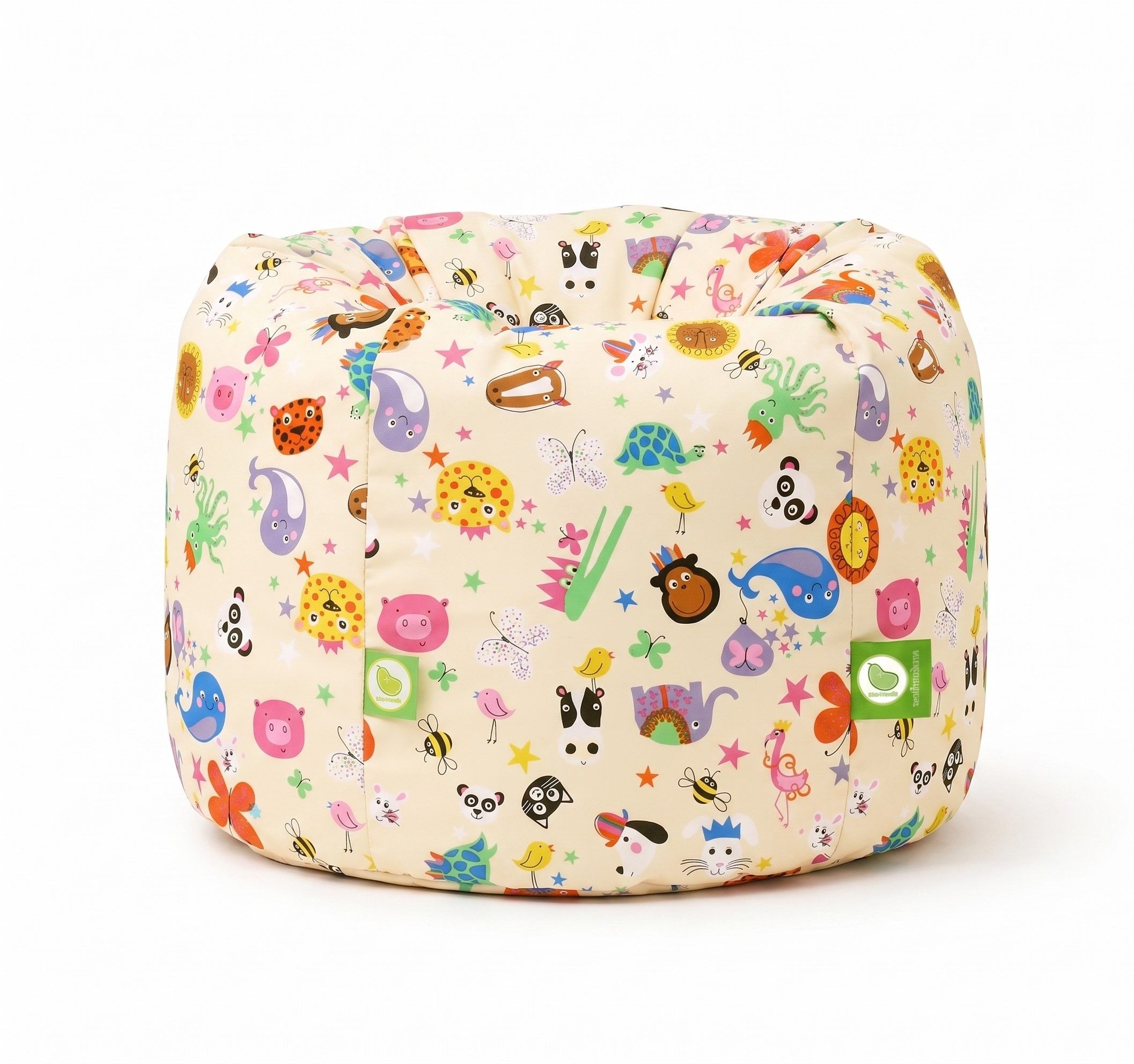 Bean Lazy Cotton Party Animals Bean Bag Large Size in Light Beige