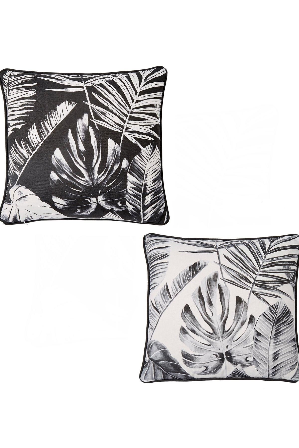 Dreams & Drapes 'Tahiti' Outdoor Water & UV Resistant Garden Filled Bench Cushion in Silver 4