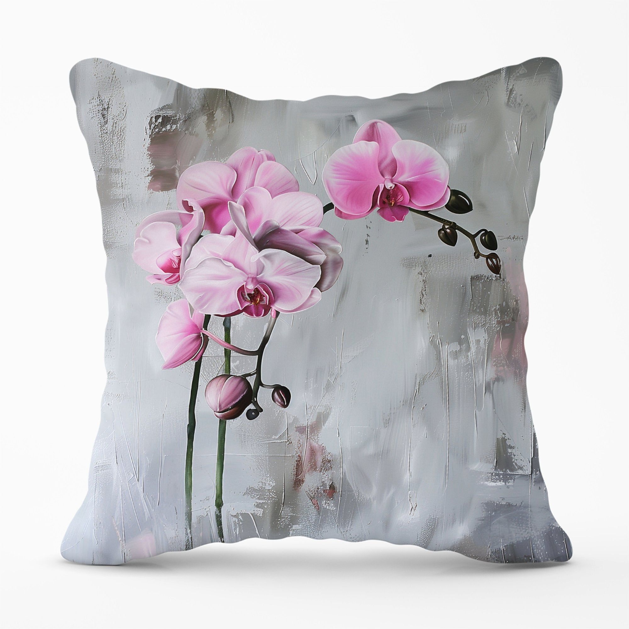 Warren Reed - Designer Pink Orchids Cushions