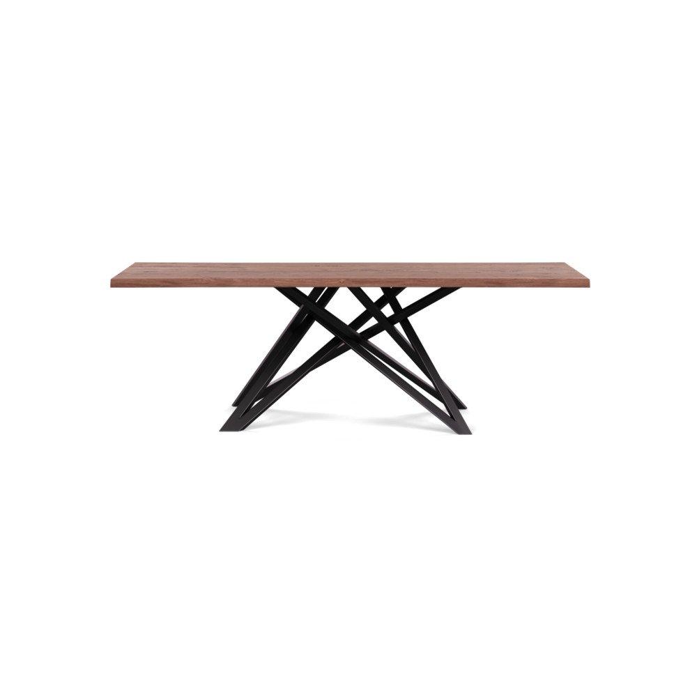 Heal's Vienna Dining Table 220x90cm Oiled Walnut Natural Edge Not Filled