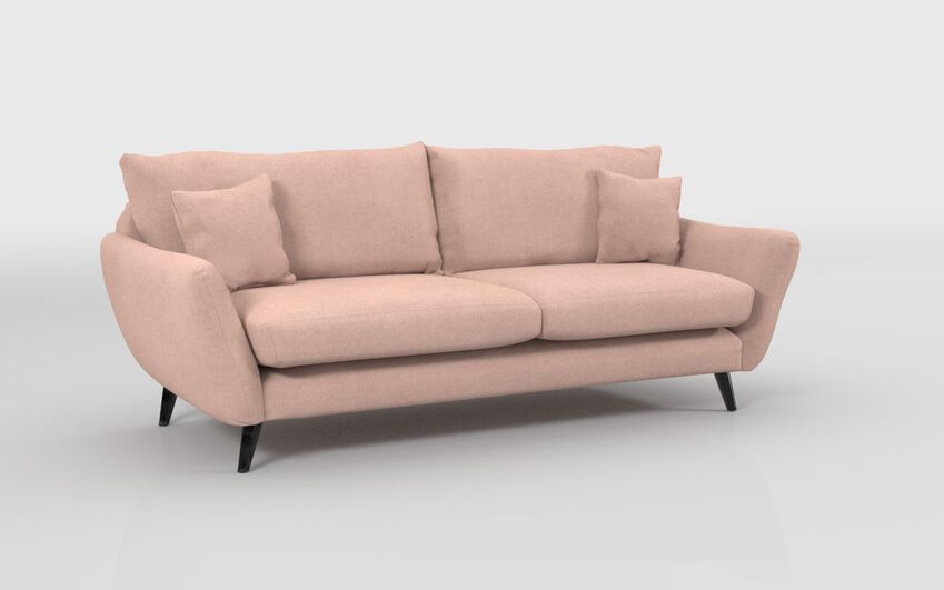 Pink Fabric Edale 4 Seater Sofa