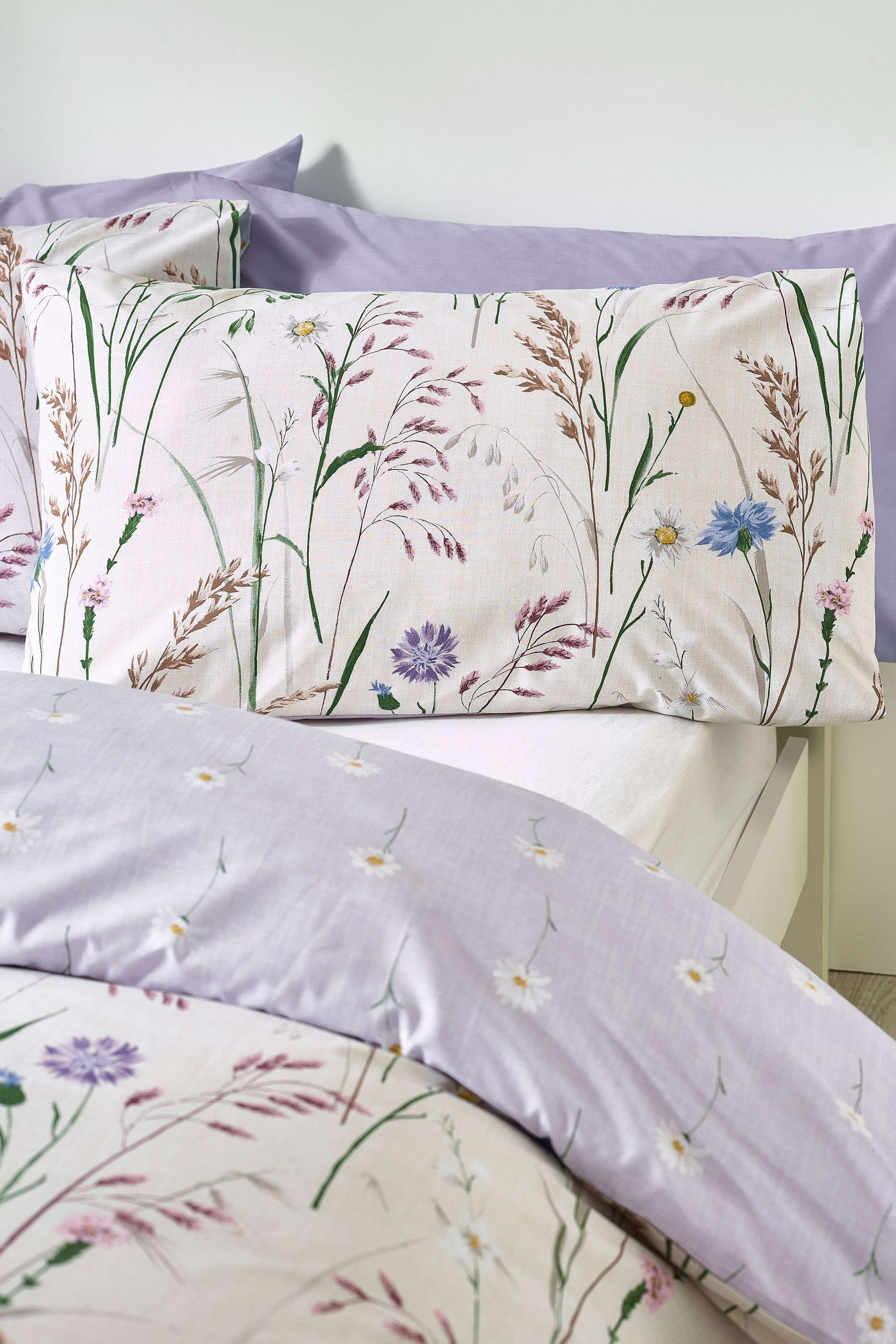Catherine Lansfield 'Grasmere Floral' Reversible Duvet Cover Set in Lilac 3