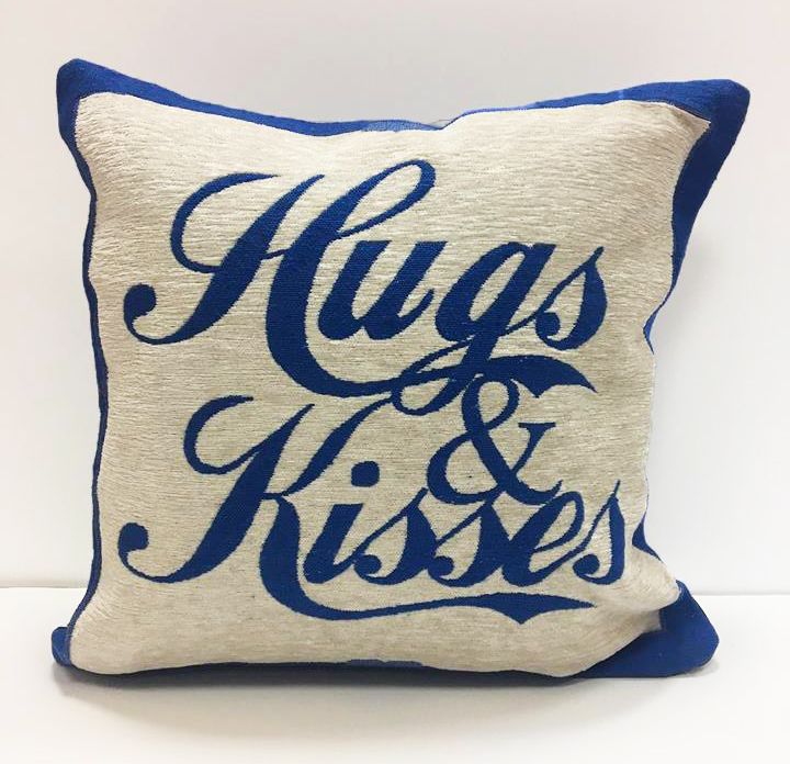 Rapport Home Hugs & Kisses Cushion Cover (45x45 cm) in Blue
