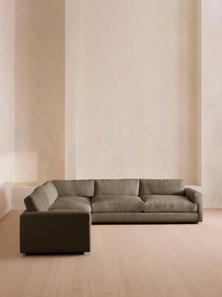 Mossley Corner Sofa, Linen, Mushroom