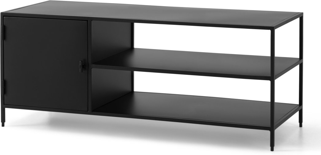 Solomon Compact TV Unit, Black Metal