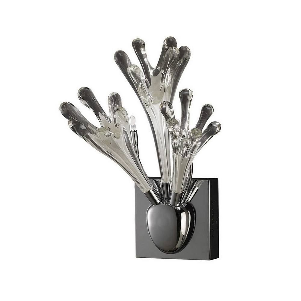 Netlighting Love Wall Lamp 3 Light G4 Chrome White Glass NOT LED CFL Compatible in Grey