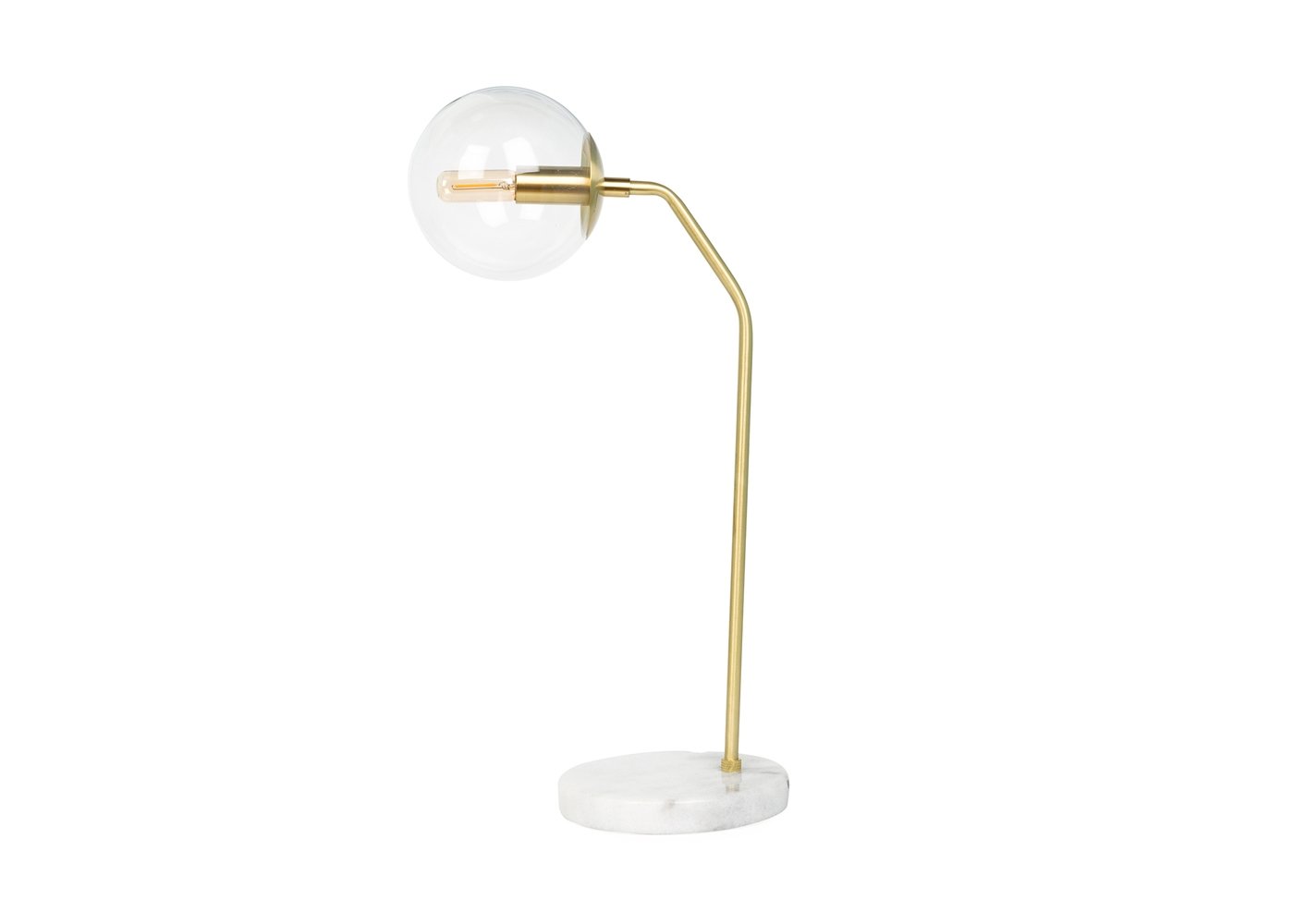 Heal's Joule Table Lamp Tall Satin Brass Clear
