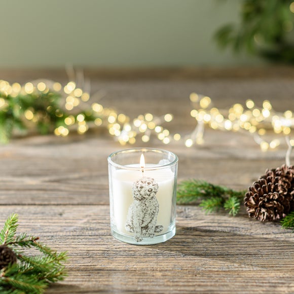 Cockapoo Dog Linen Candle