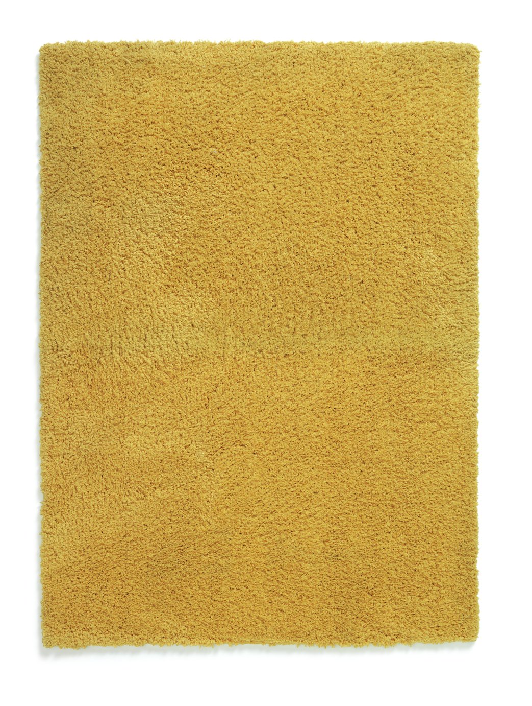 Habitat Recycled Cosy Plain Shaggy Rug - 80x150cm - Mustard