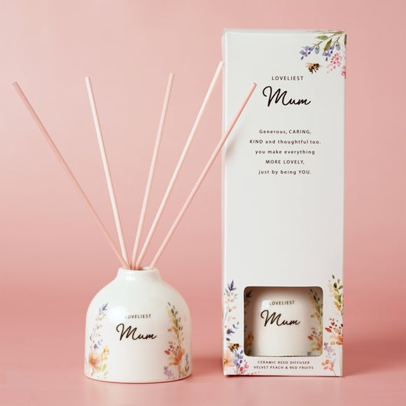 The Cottage Garden Peach Floral Ceramic Diffuser
