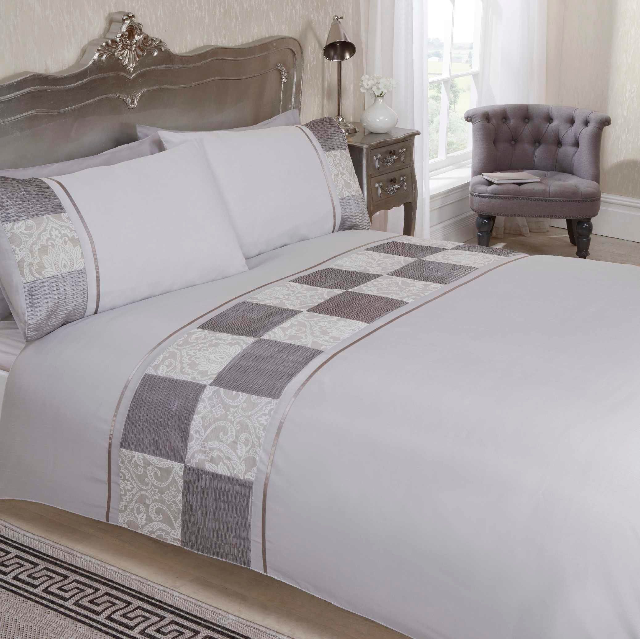 Rapport Home Batiste Polycotton Duvet Cover Set With Pillowcase in Beige