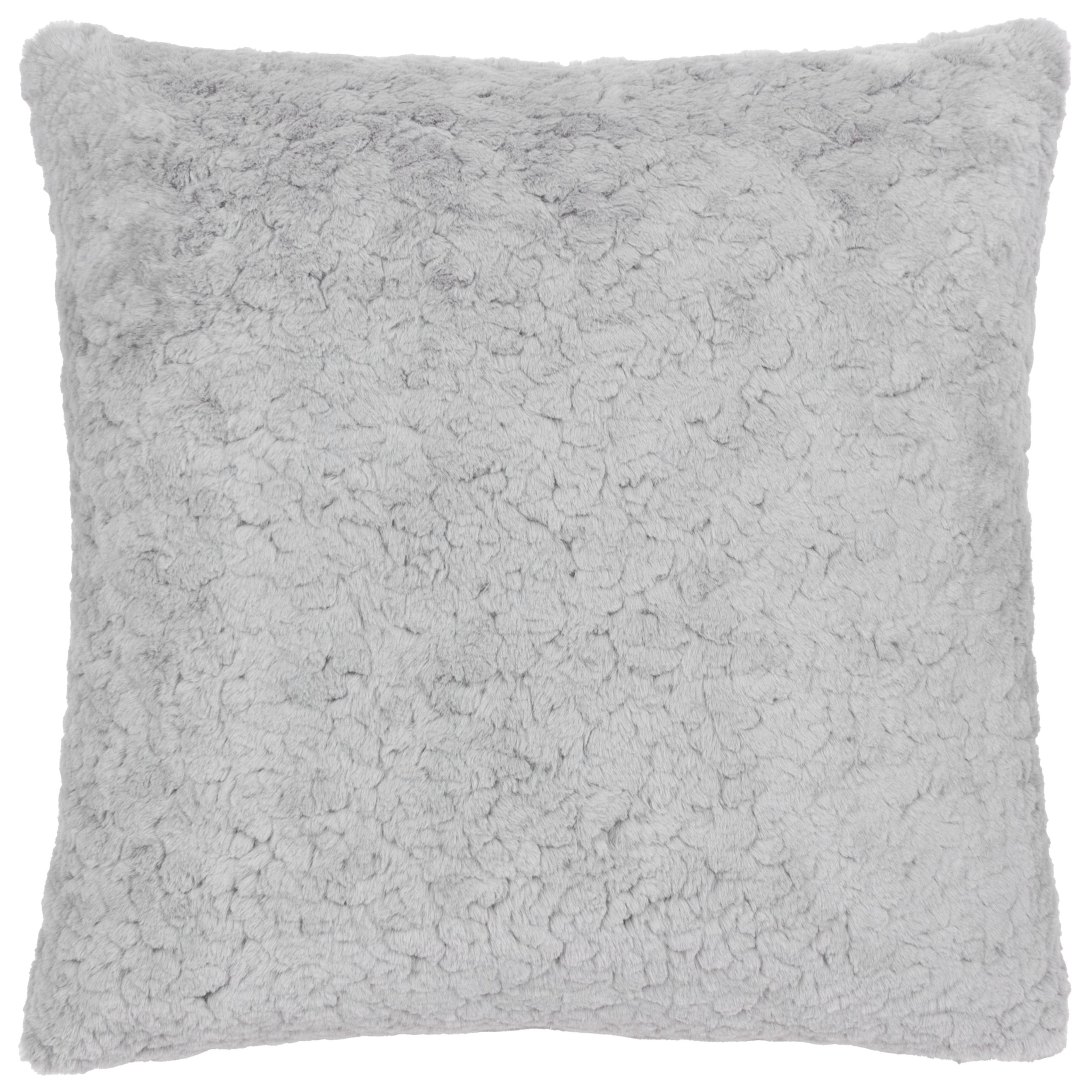 Furn Megeve Faux Fur Polyester Filled Cushion in Grey