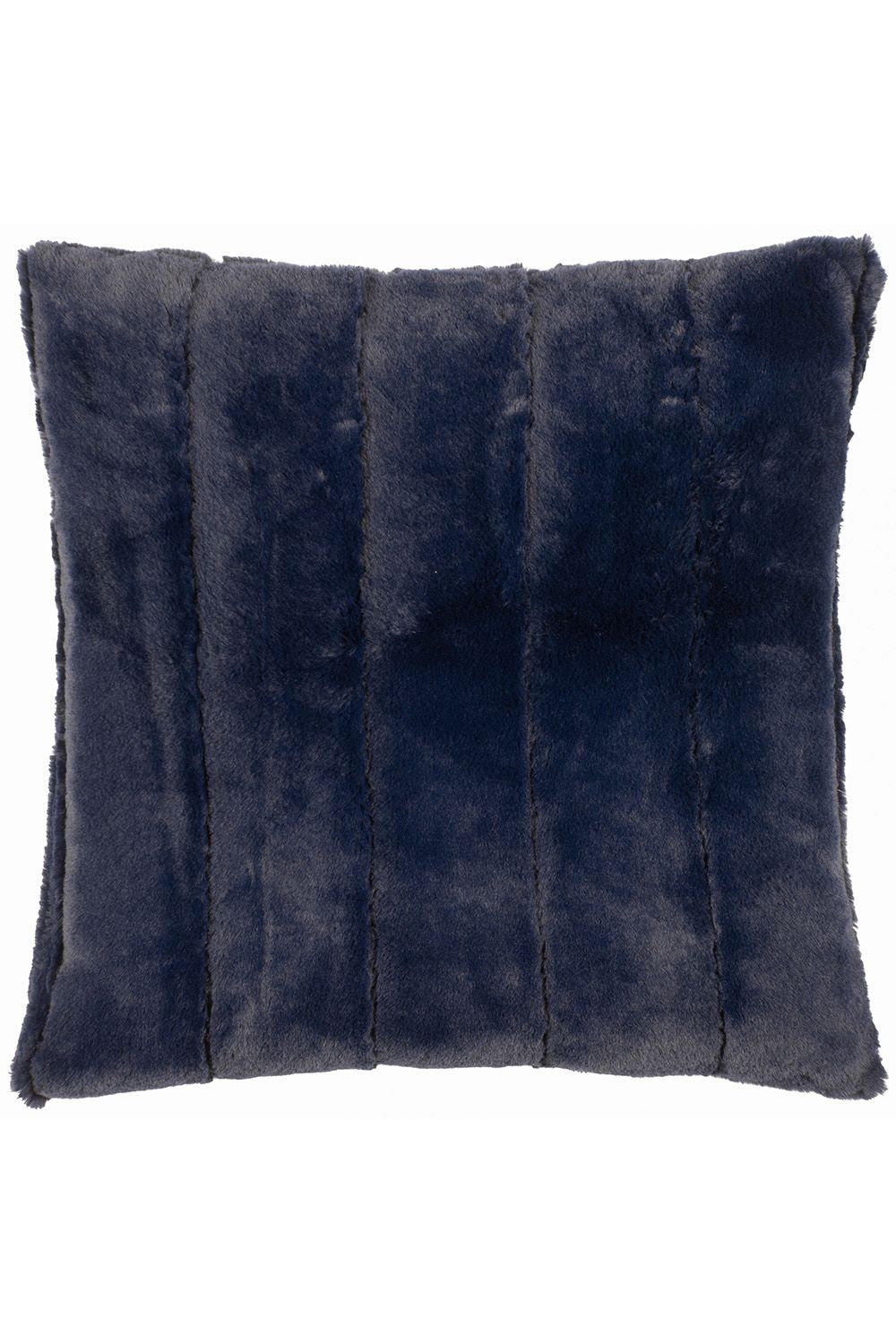 Paoletti Empress Alaskan Faux Fur Cushion in Navy