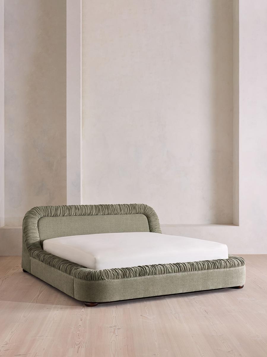 Vara Bed, King, Linen Chenille, Sage