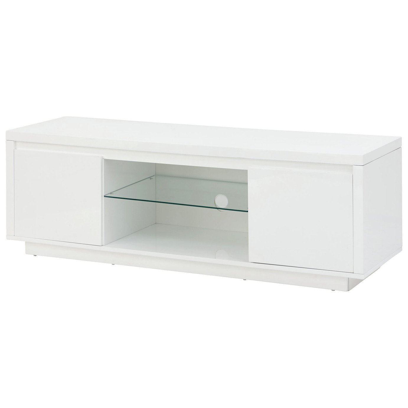 Polar 2 Door Large TV Unit - White Gloss
