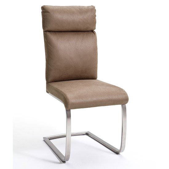 Rabea Fabric Dining Chair In Sand