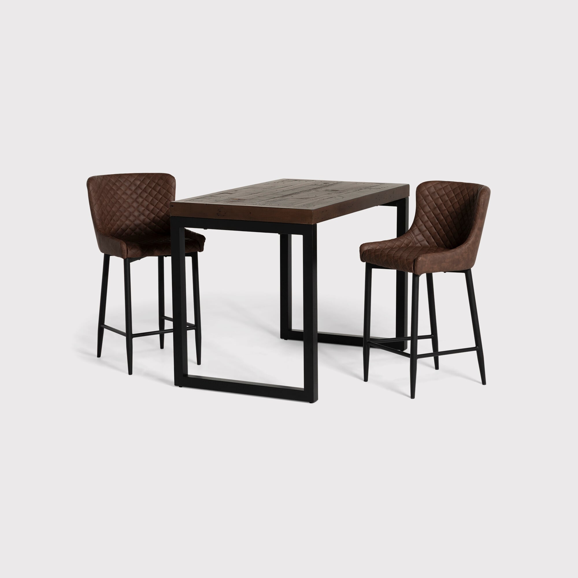 Tacoma Bar Table & 2 Rivington Counter Stools, Wood | Barker & Stonehouse