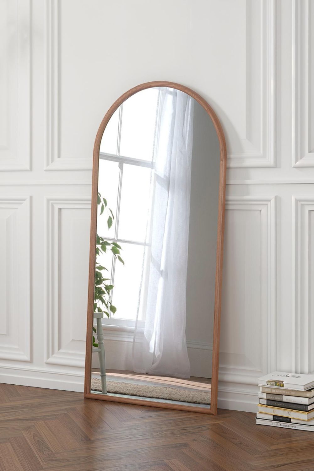 Yearn Mirrors Kimpton Oak Full Length Arched Wall Mirror in Natural