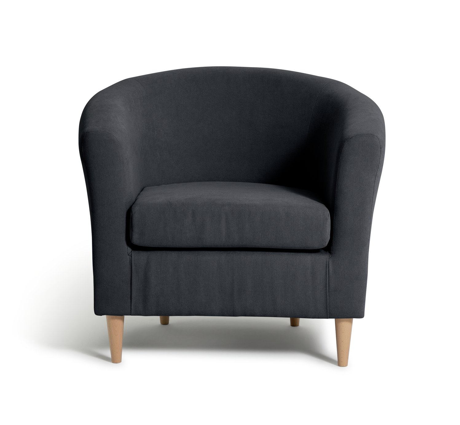Habitat Fabric Tub Chair - Dark Grey