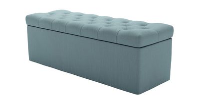 Valentin Storage Bench in Lagoon Brushed Linen Cotton - sofa.com