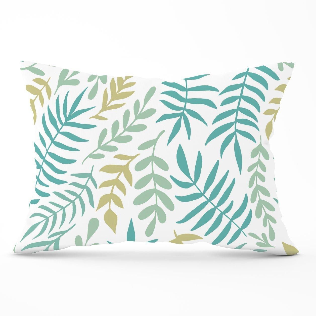 Warren Reed - Designer Multicolor Leafs & Branches Cushions in Green
