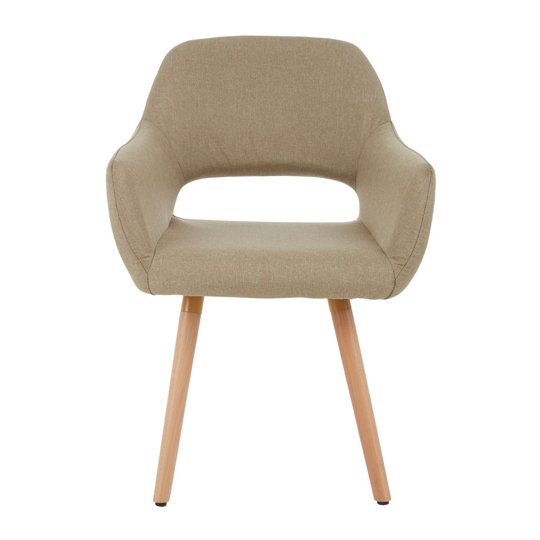 Porrima Rubberwood Dining Chair In Natural