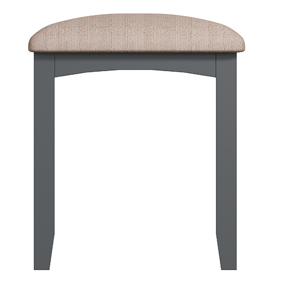Gilford Wooden Dressing Stool In Grey