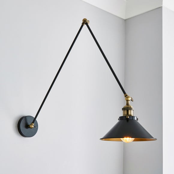 Logan Grey Arm Ceiling and Wall Light