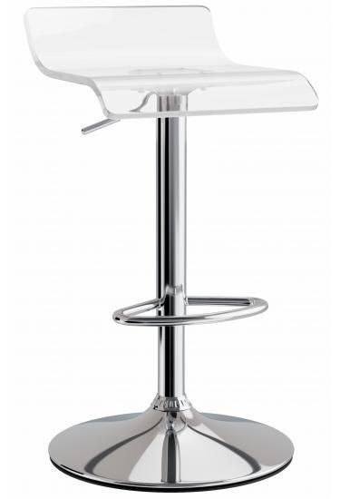 netfurniture Tina Acrylic Bar Stool Height Adjustable - Clear