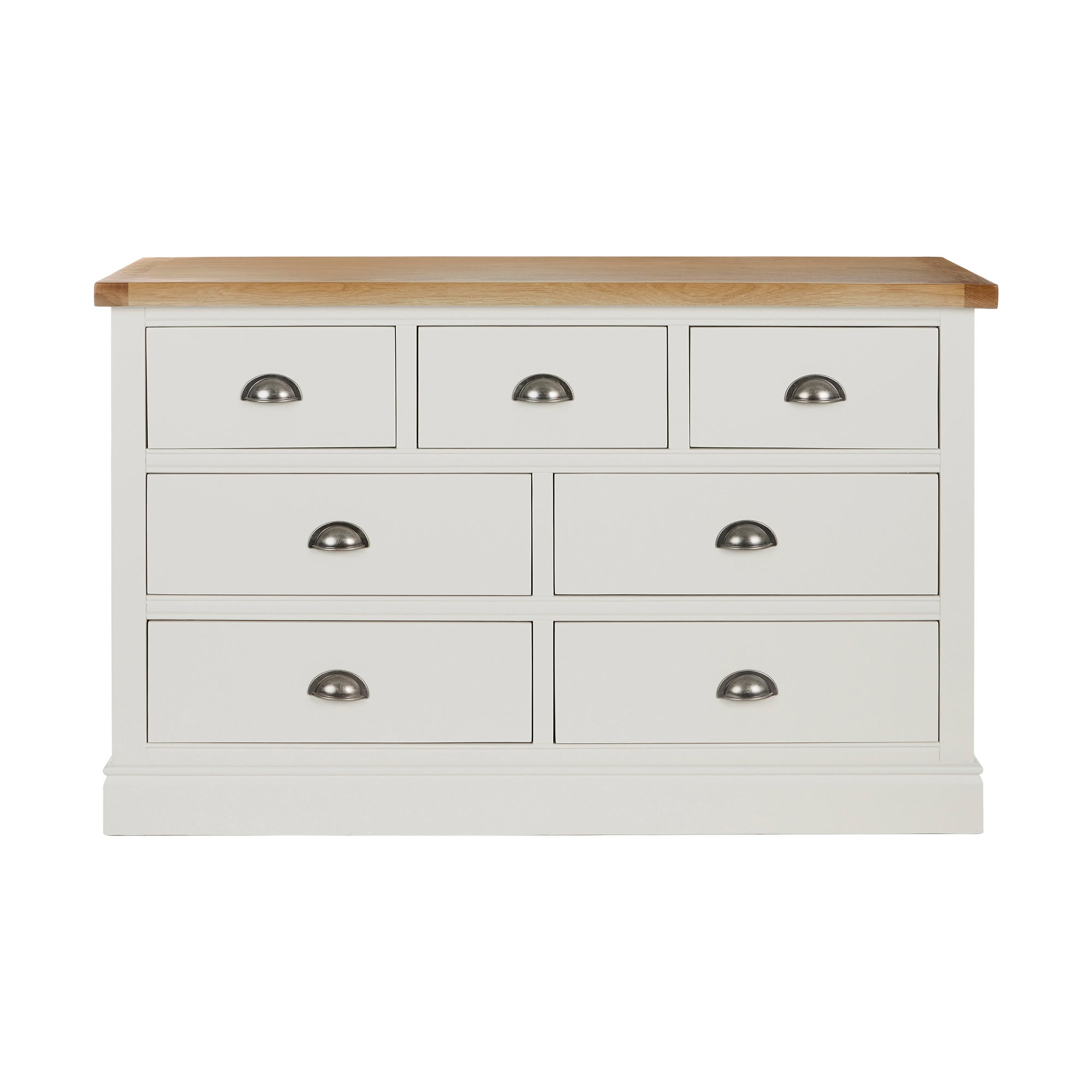 Compton Ivory 7 Drawer Chest Cream and Brown