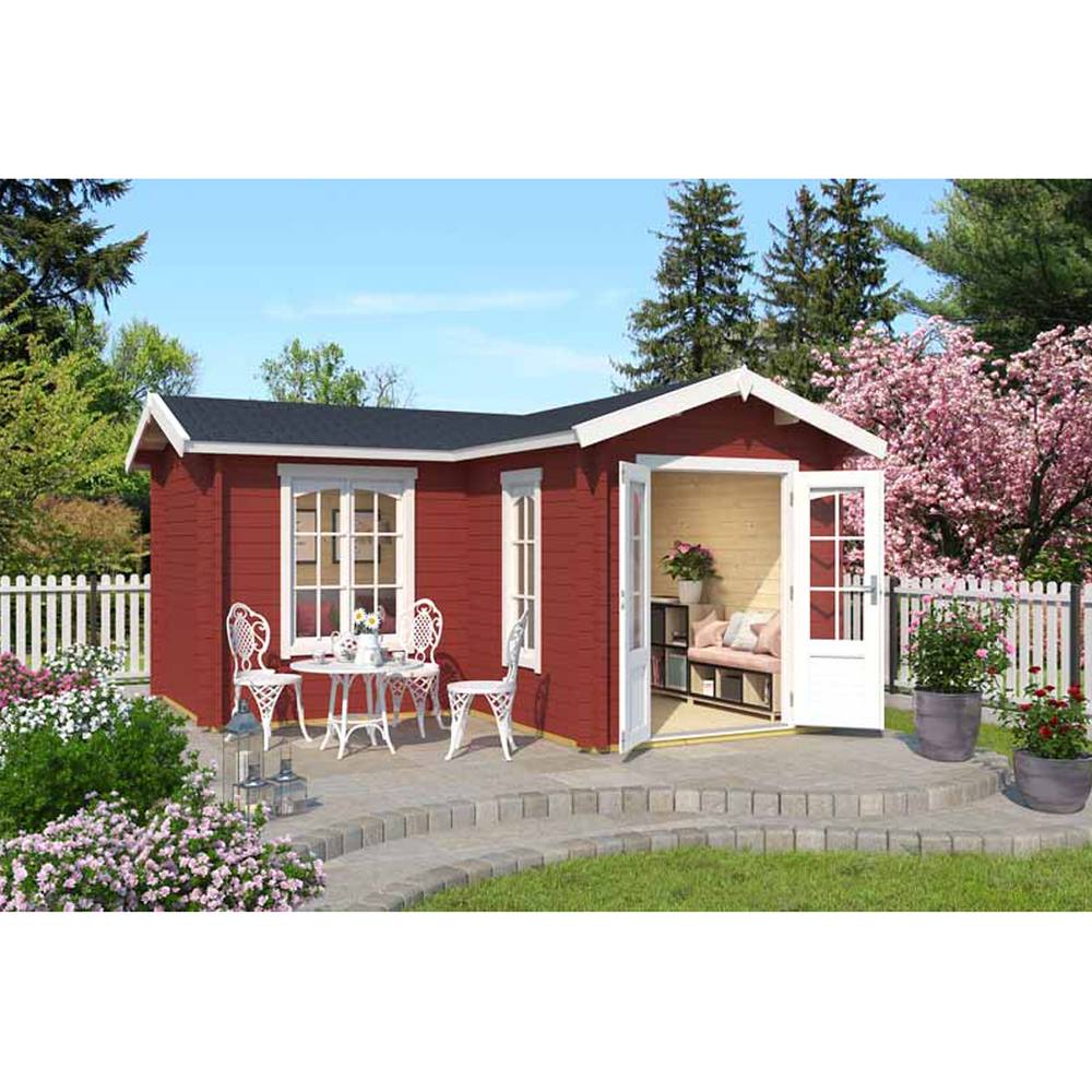 Lasita Maja Ltd Portsmouth-Log Cabin, Garden Room, Home Office - L450xW447.6xH245.1 cm in Natural 4