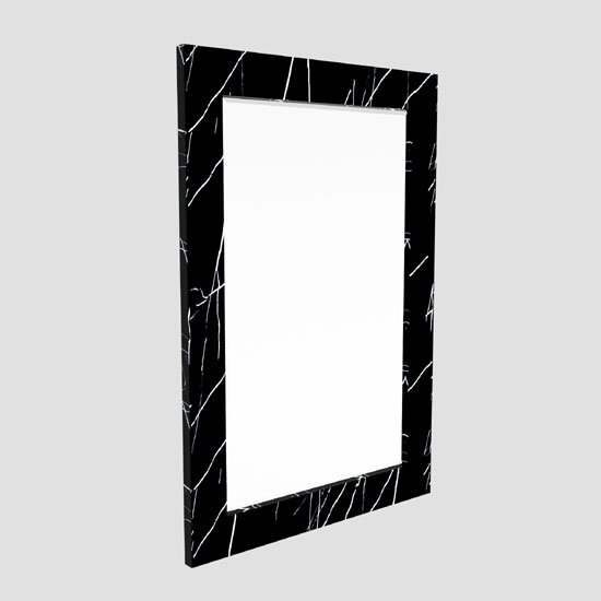 Santos Rectangular Wall Mirror In Black