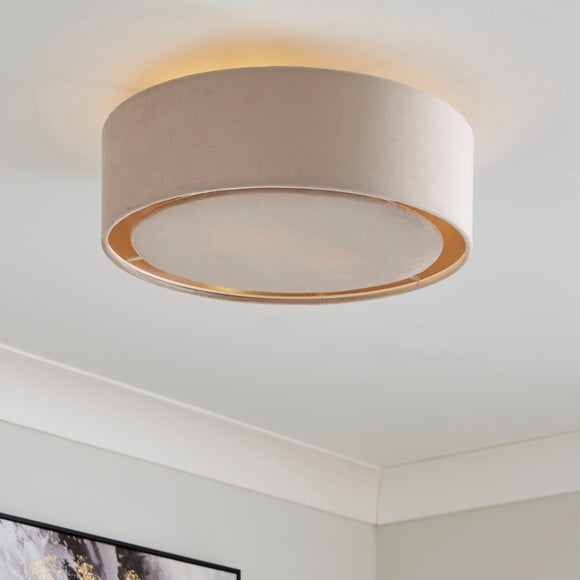 Nesa 2 Light Shallow Flush Ceiling Light