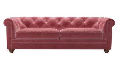Patrick 3 Seat Sofabed in Dusty Rose Cotton Matt Velvet - sofa.com