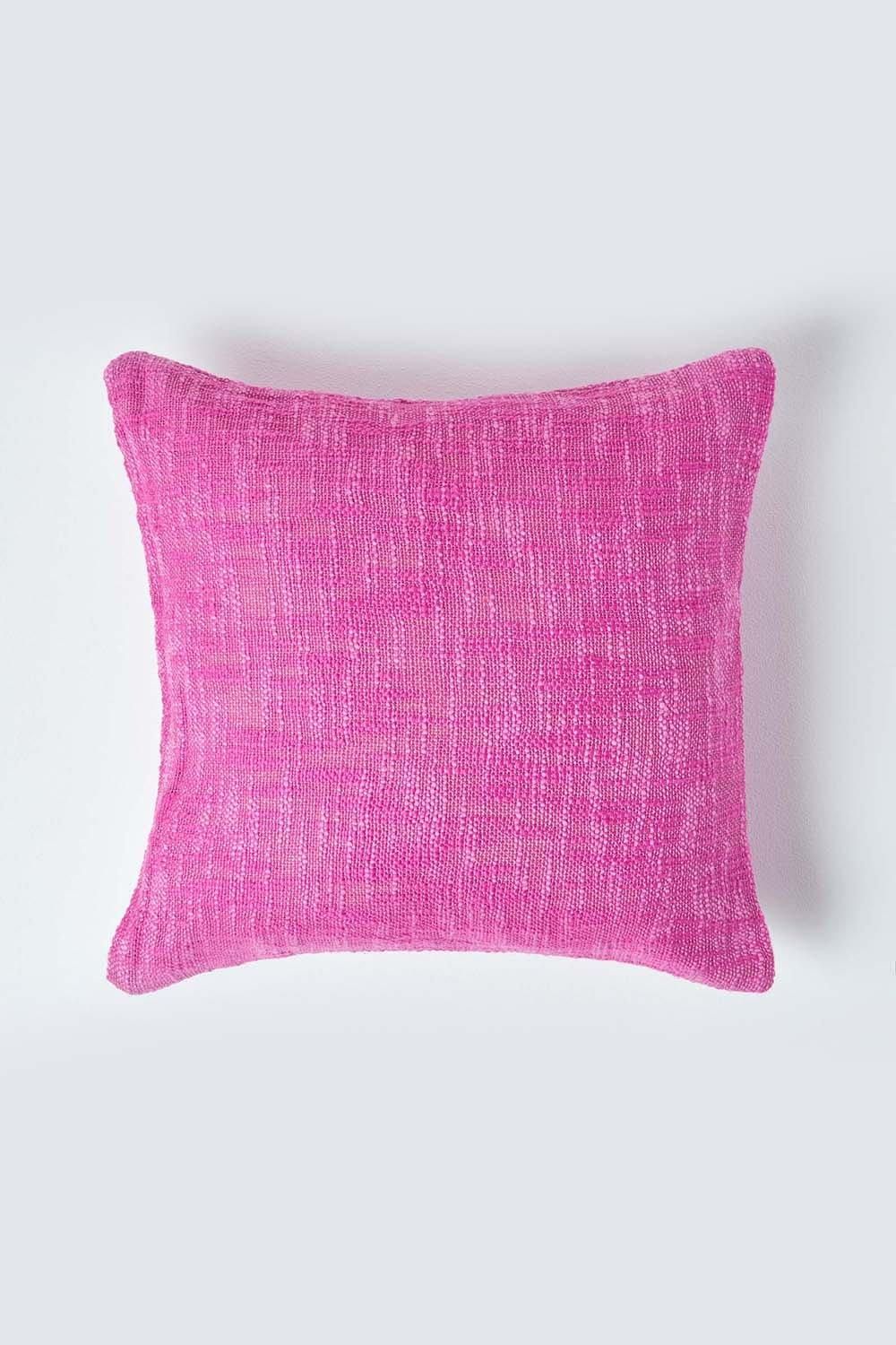 Homescapes Nirvana Cotton Cushion Cover in Pink