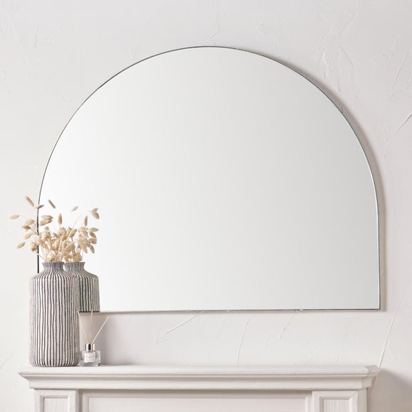 Wide Arched Overmantel Wall Mirror